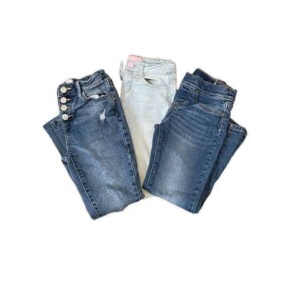 Freestyle Other - Lot of 3 SO Freestyle Girls Size 6 Denim Jeans Button & Zip Fly Distressed